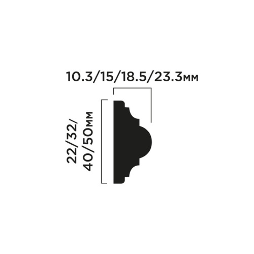 Молдинг ПОЛИСТИРОЛ HI WOOD 50мм х 23.3мм