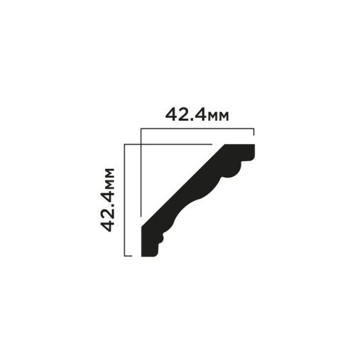 Карниз ПОЛИСТИРОЛ HI WOOD 42,4мм х 42,4мм